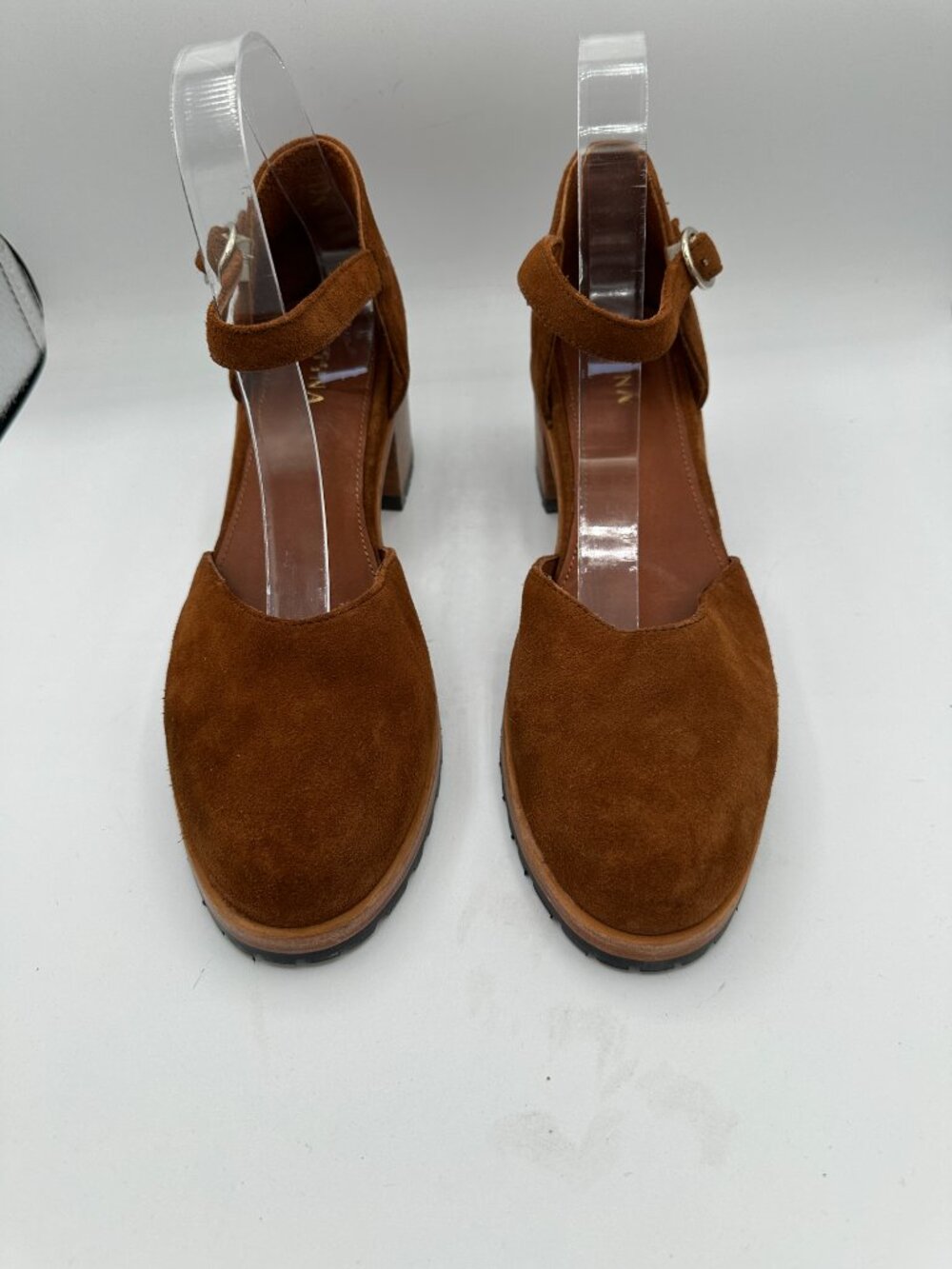 PATINA by Portland Leather Brown Suede Block Heeled Mary Jane’s Women's 9.5 - Picture 2 of 7